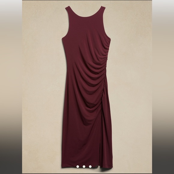 NWT Banana Republic Rouched Midi Dress - Picture 4 of 4